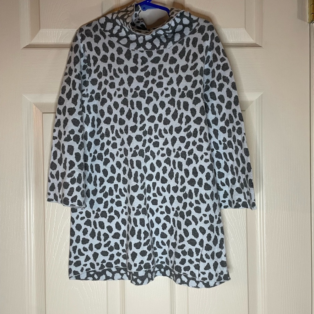 Janie and Jack Gray Animal Print Top